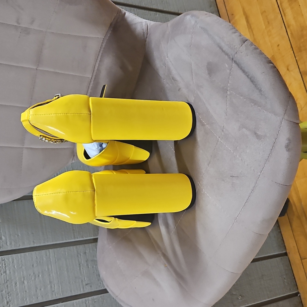 Yellow Platform Heels - Picture 3 of 4